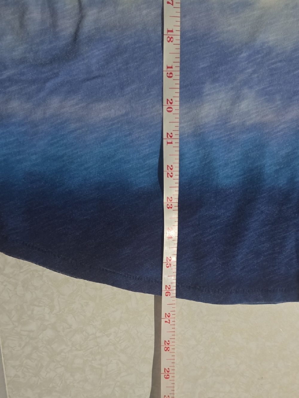Sonoma Blue and White Ombre V-Neck Short Sleeve Top Size 1X - Picture 13 of 13